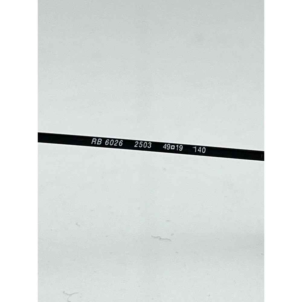 Ray-Ban RB 6026 2503 Unisex Adults Eyeglasses Frame Black Full Rim 49-19-140‎ mm